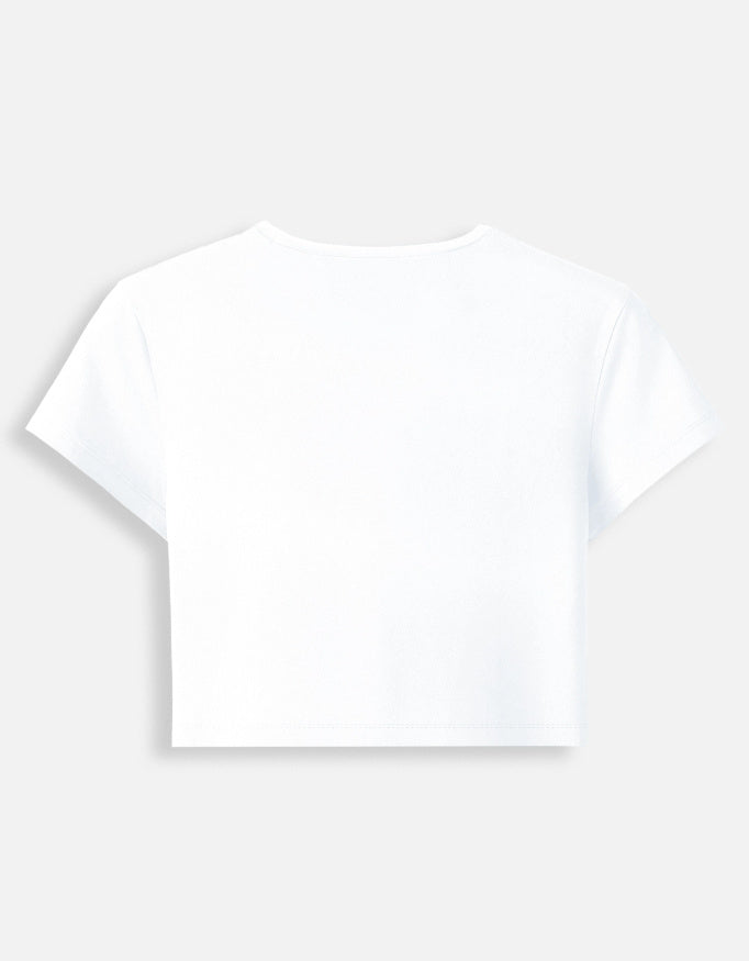 Outcast — Cherry Rules Baby Tee – back view | OutCastClub cherry graphic top India