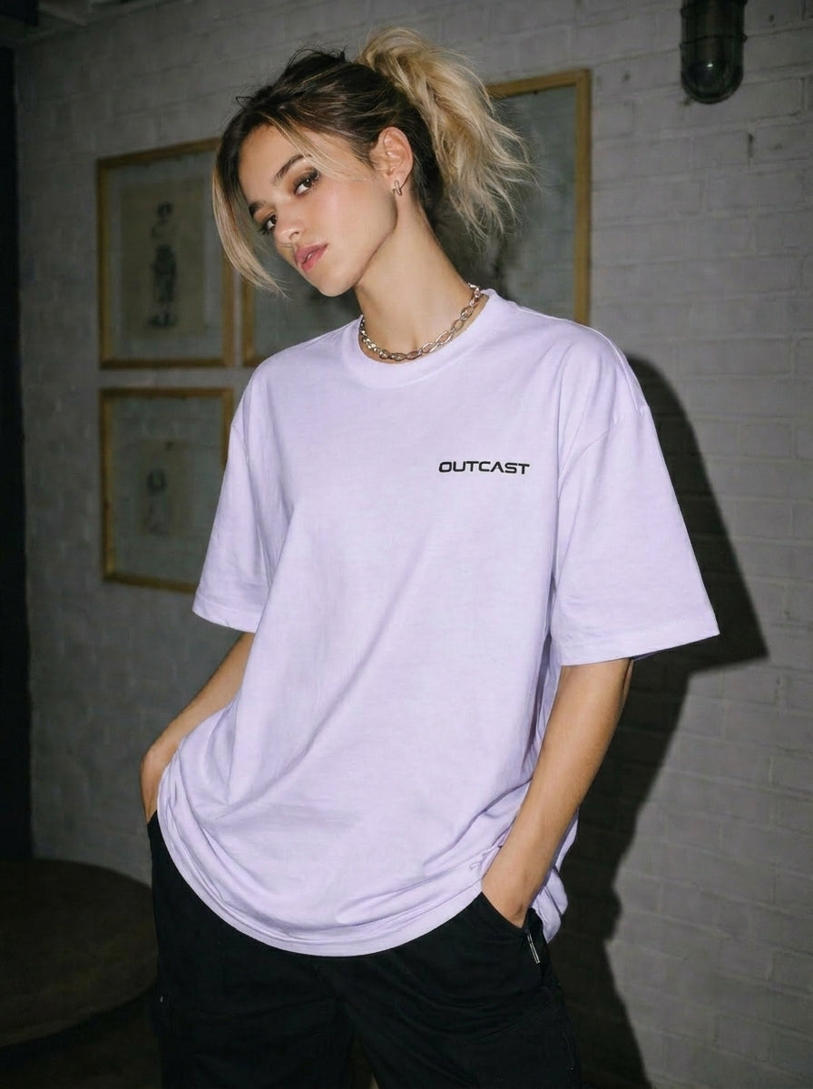 Outcast Fluid Identity Oversized Tee – view 13 | OutCastClub chrome graphic t shirt India