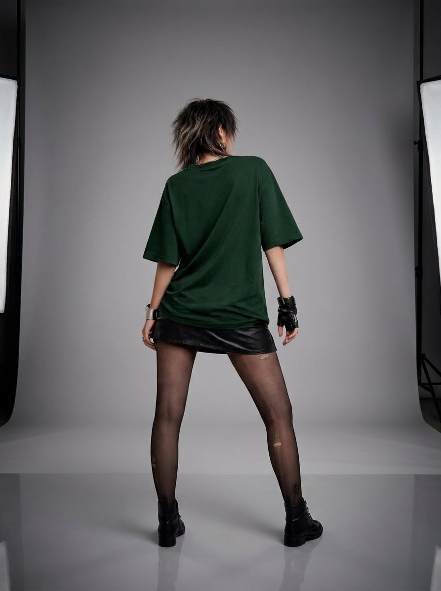 Outcast "Chrome" Oversized Tee – view 4 | OutCastClub chrome graphic tee India
