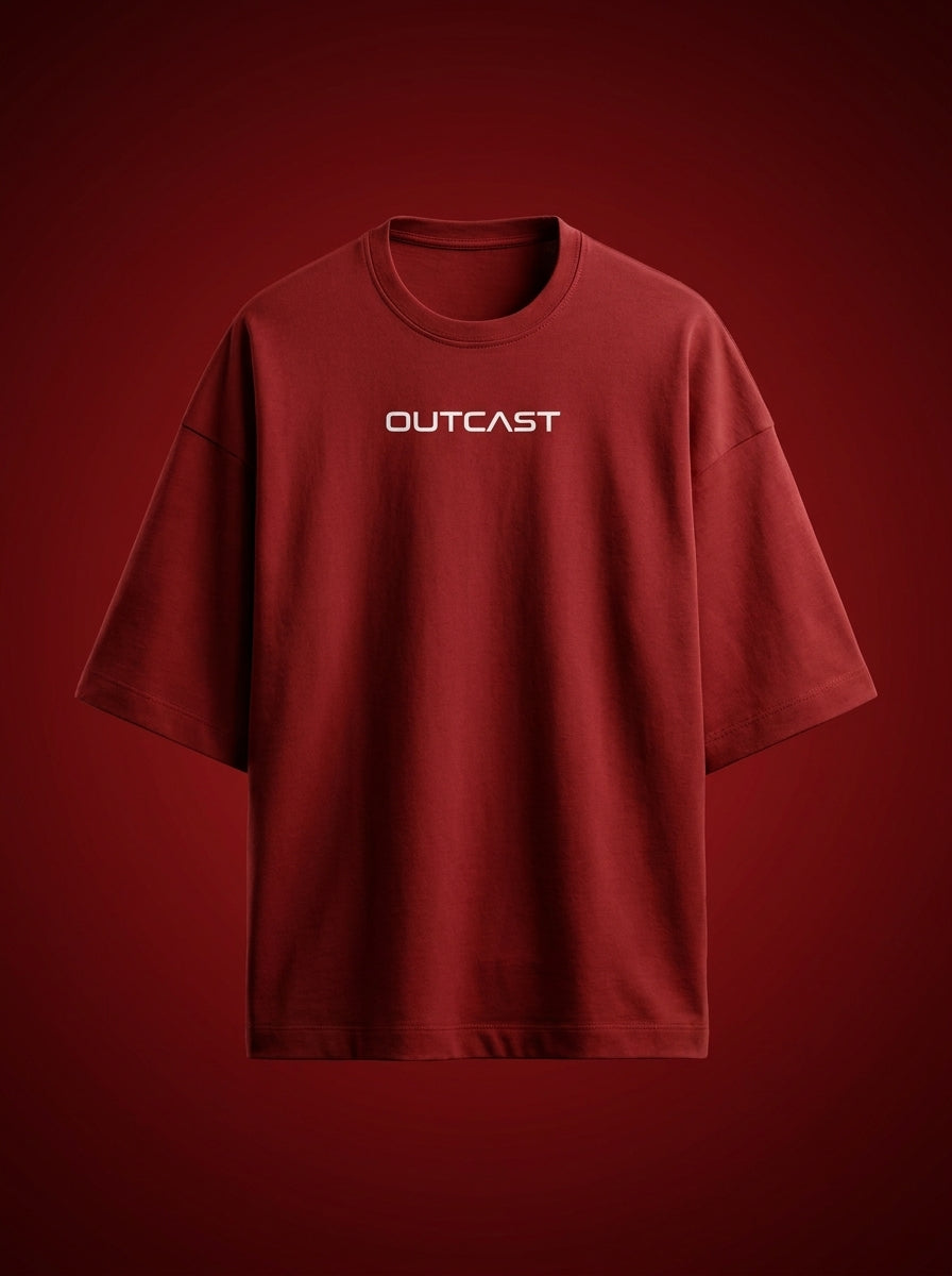 Outcast "Tokyo" Oversized Tee – front view | OutCastClub collage graphic tee India