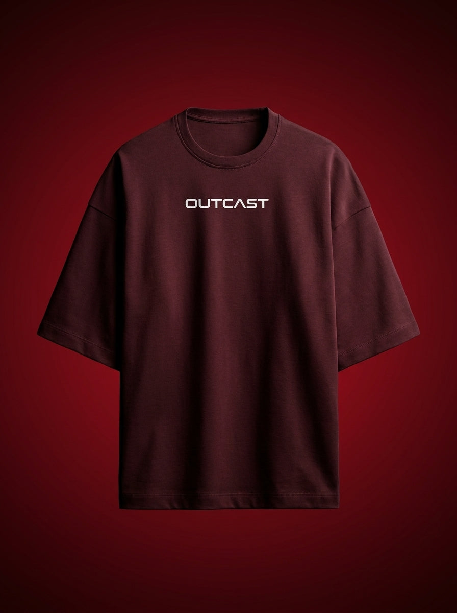 Outcast "Tokyo" Oversized Tee – front view | OutCastClub collage graphic tee India