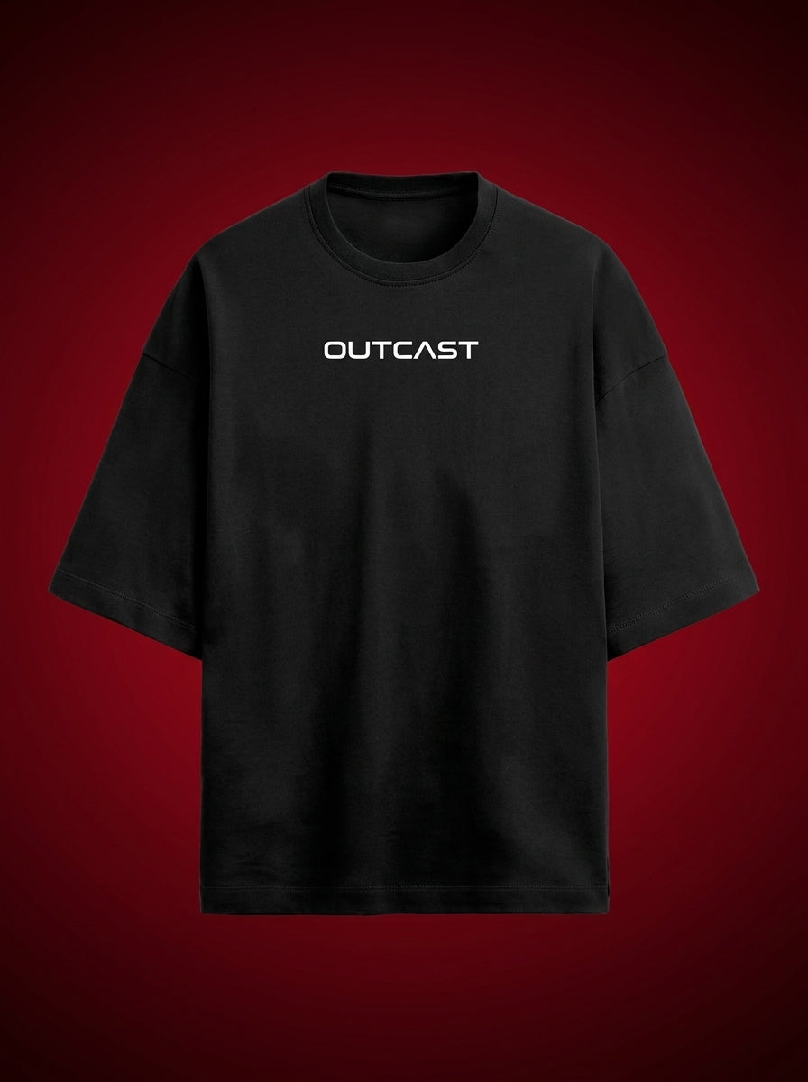 Outcast "Tokyo" Oversized Tee – front view | OutCastClub collage graphic tee India