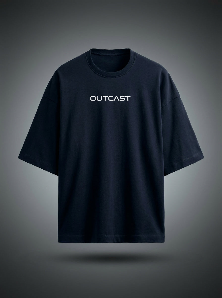 Rebellion State Oversized TShirt – front view | OutCastClub graphic streetwear India