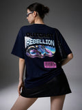 Rebellion State Oversized TShirt – view 5 | OutCastClub graphic streetwear India