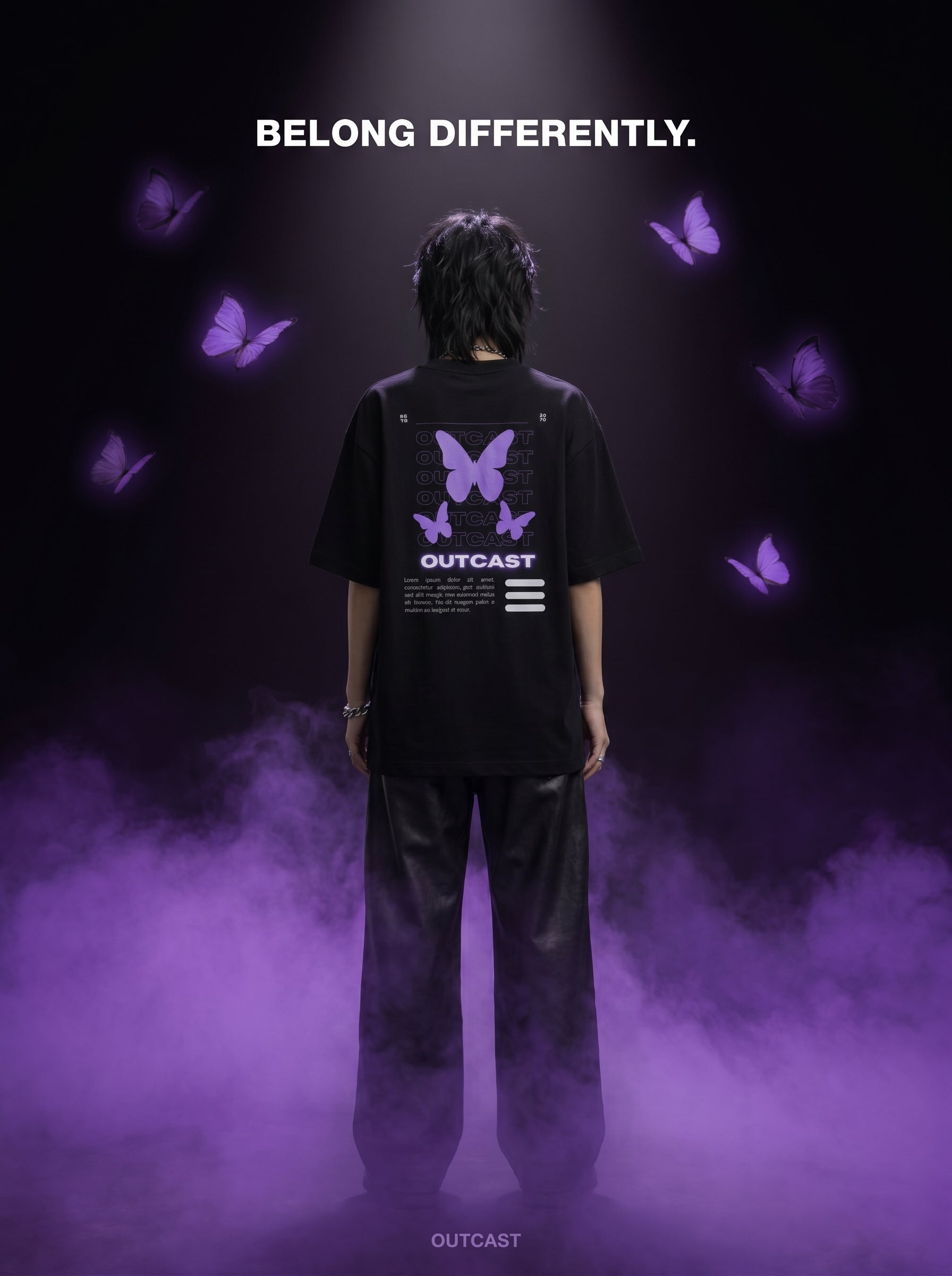 Outcast "Butterfly" Oversized Tee