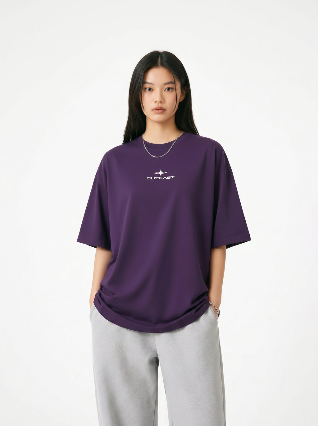 Outcast Essential Oversized T-Shirt – main product shot | OutCastClub oversized t shirt India