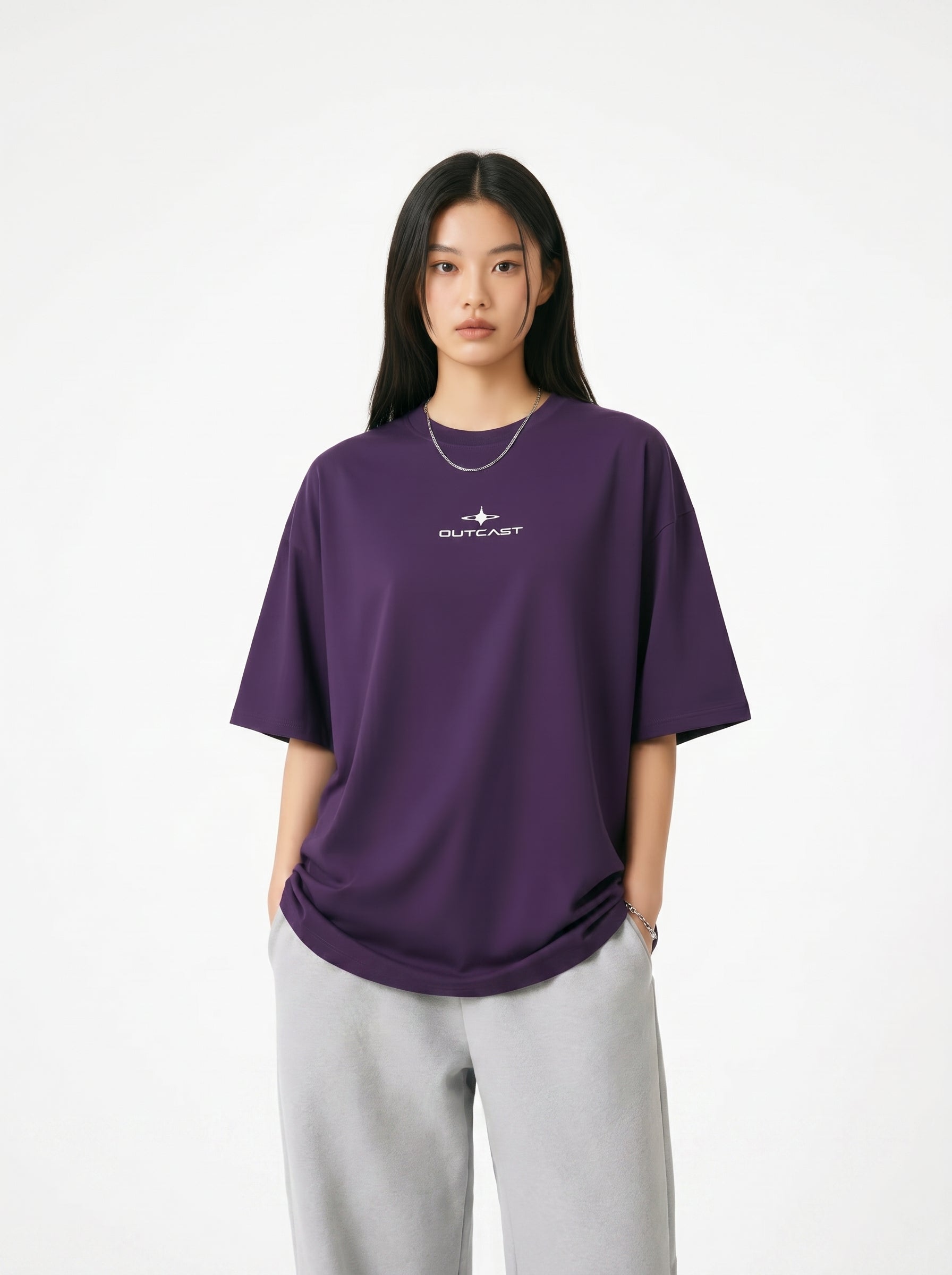 Outcast Essential Oversized T-Shirt – main product shot | OutCastClub oversized t shirt India