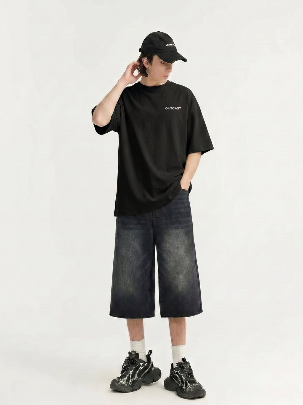Outcast Core Oversized Tee – view 3 | OutCastClub basic oversized tee India