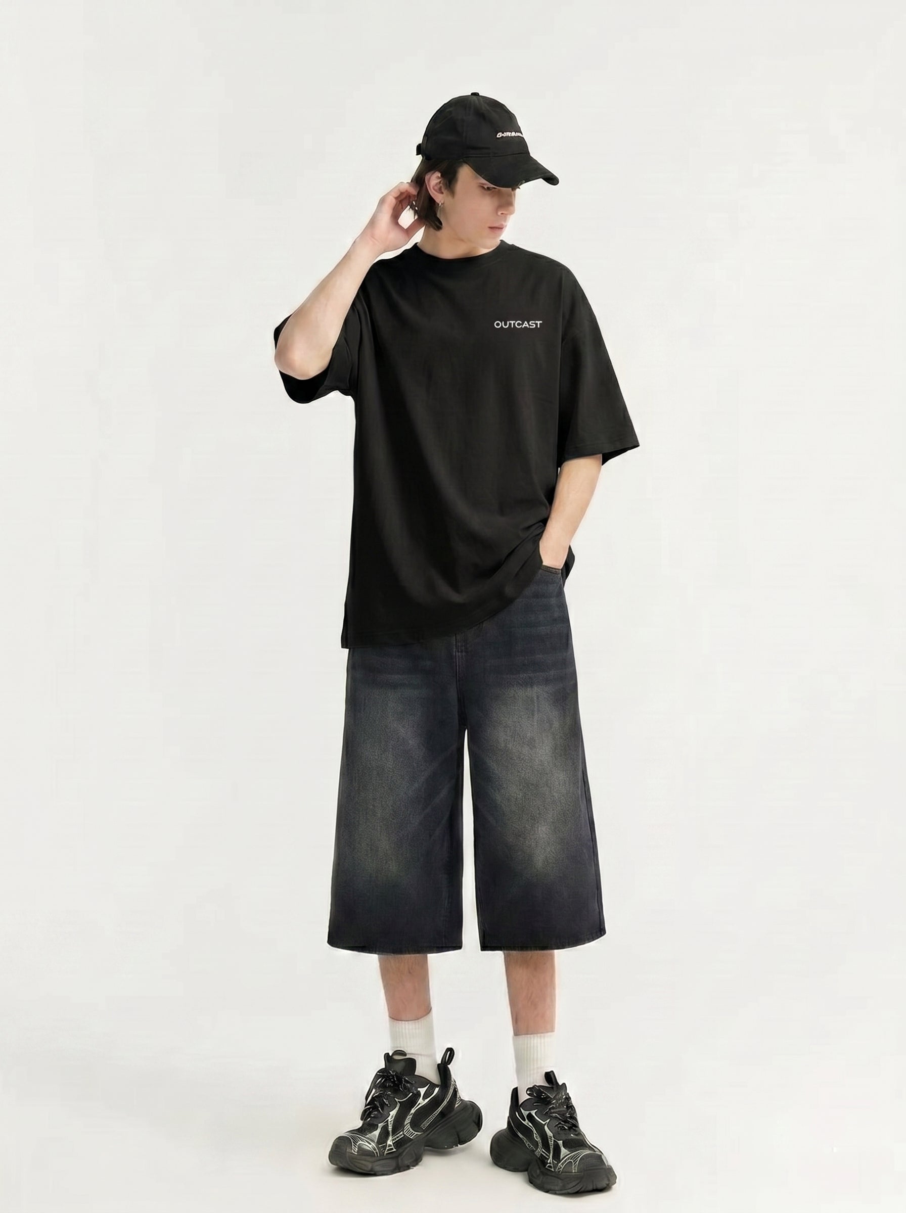 Outcast Core Oversized Tee – view 3 | OutCastClub basic oversized tee India