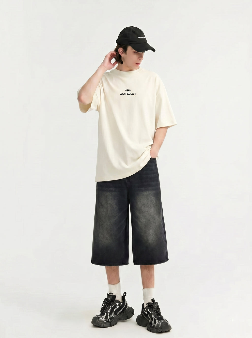 Outcast Essential Oversized T-Shirt – lifestyle shot | OutCastClub oversized t shirt India