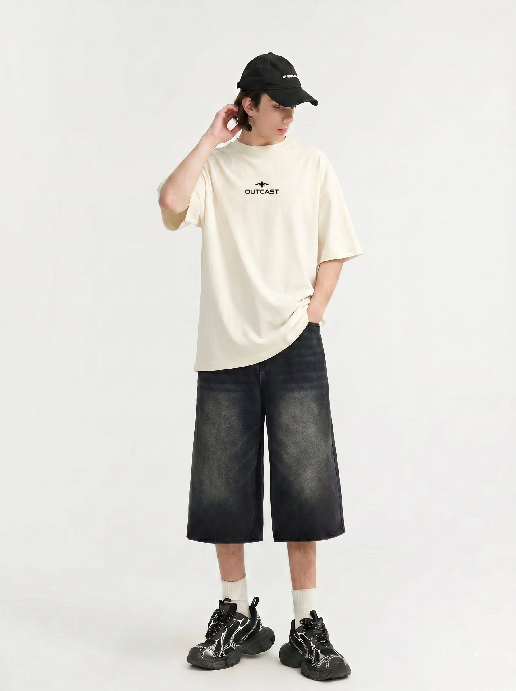 Outcast Essential Oversized T-Shirt – lifestyle shot | OutCastClub oversized t shirt India