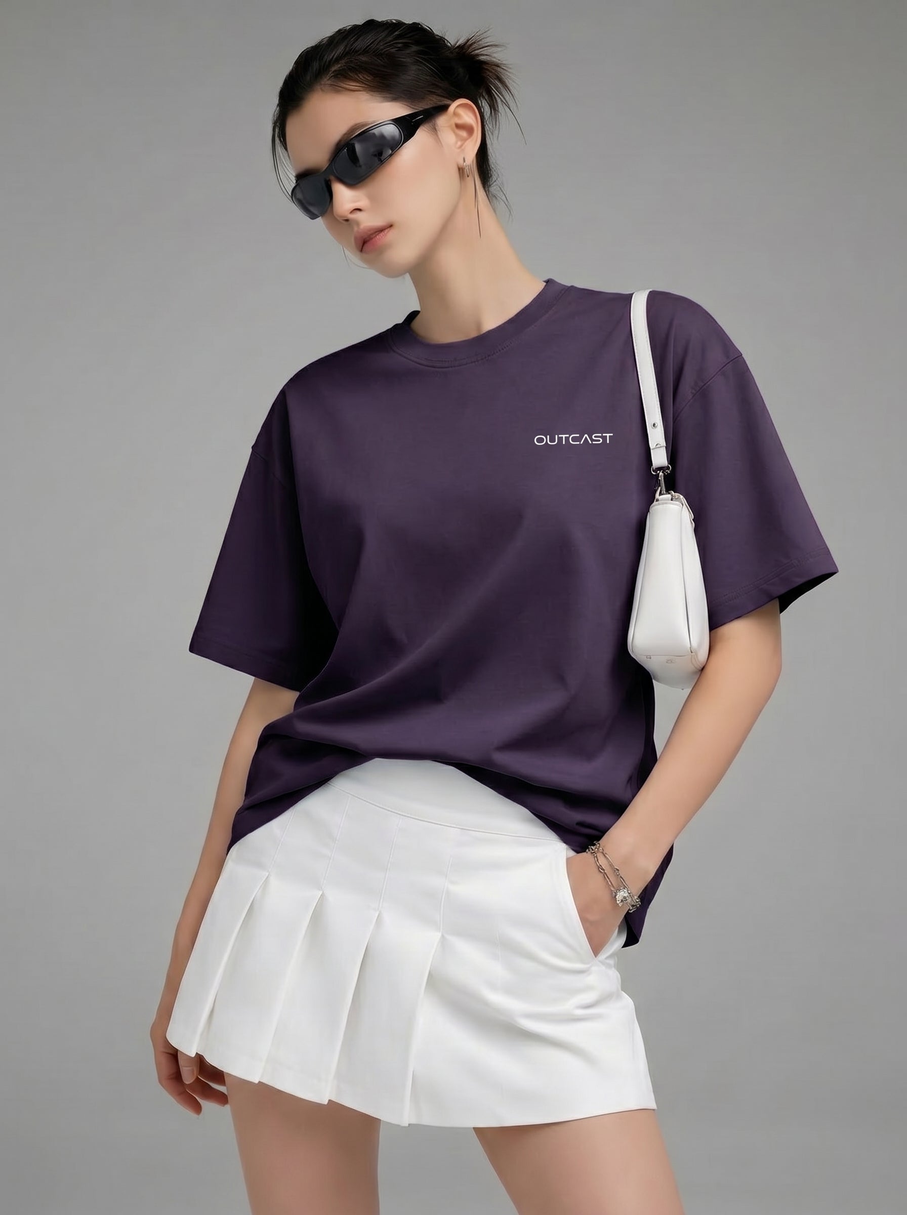 Outcast Core Oversized Tee – main product shot | OutCastClub basic oversized tee India