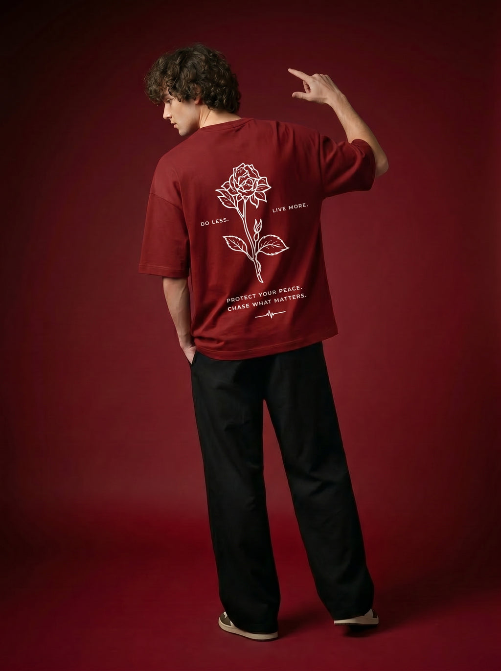Outcast Serenity Oversized Tee – alternate view | OutCastClub graphic t shirt India