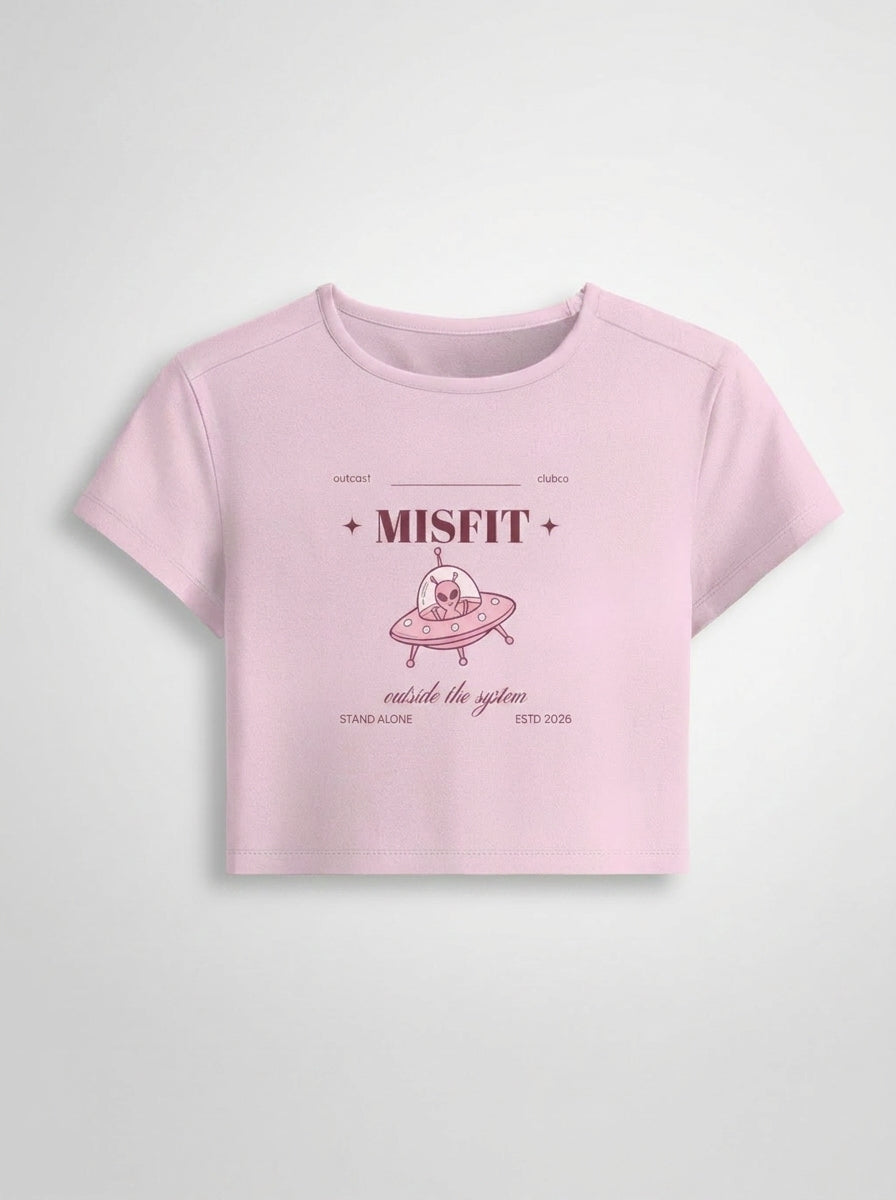 Outcast Misfit Baby Tee – view 7 | OutCastClub graphic baby tee India