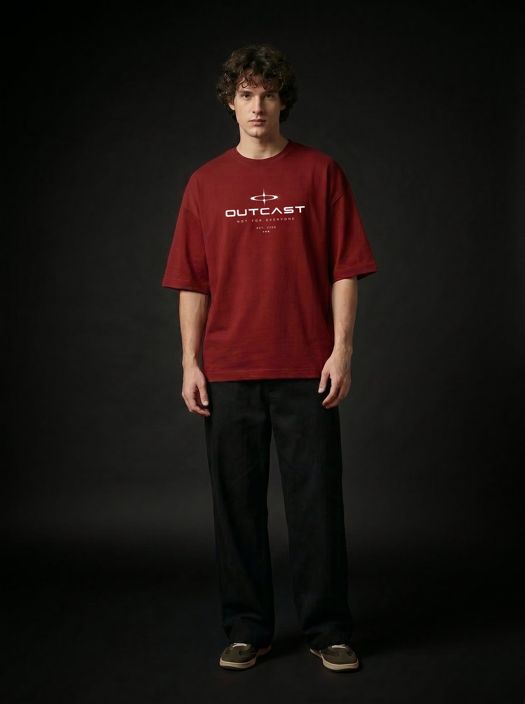 Outcast “Not For Everyone” Oversized Tee – back view | OutCastClub oversized t shirt India