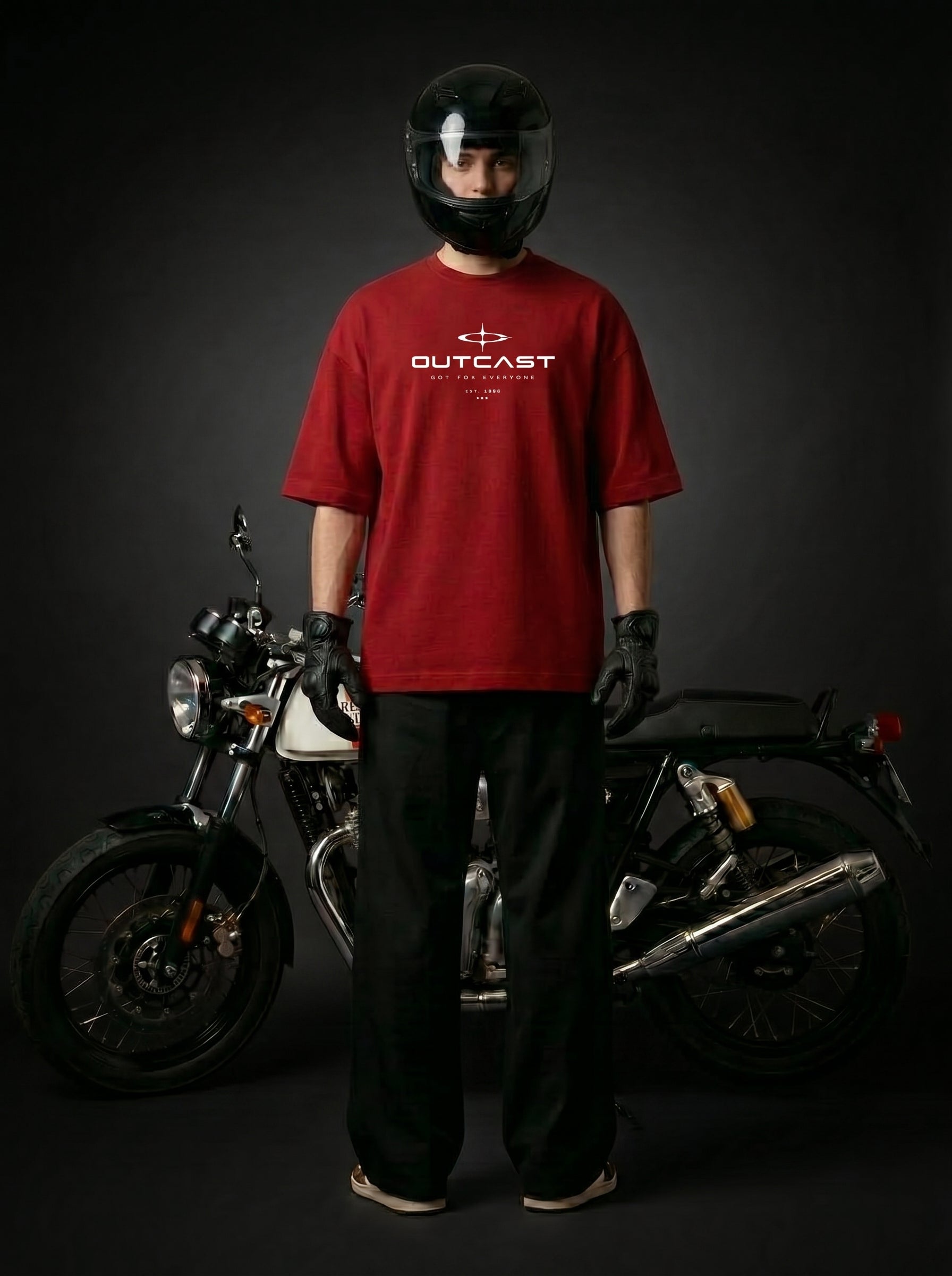 Outcast “Not For Everyone” Oversized Tee – back view | OutCastClub oversized t shirt India