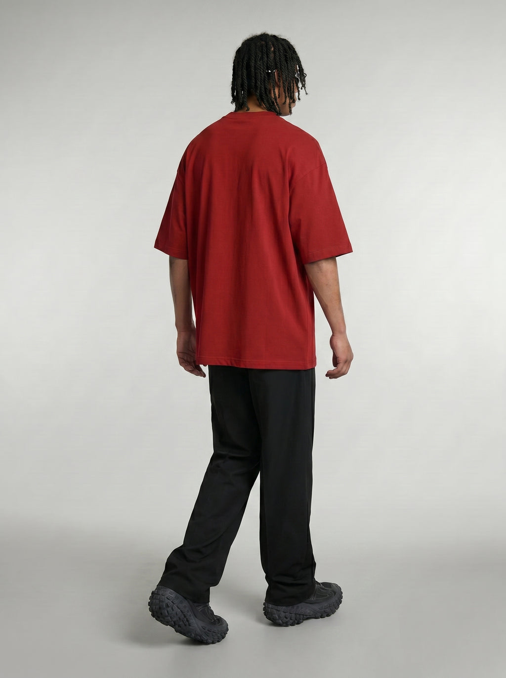 Outcast Core Oversized Tee – back view | OutCastClub basic oversized tee India