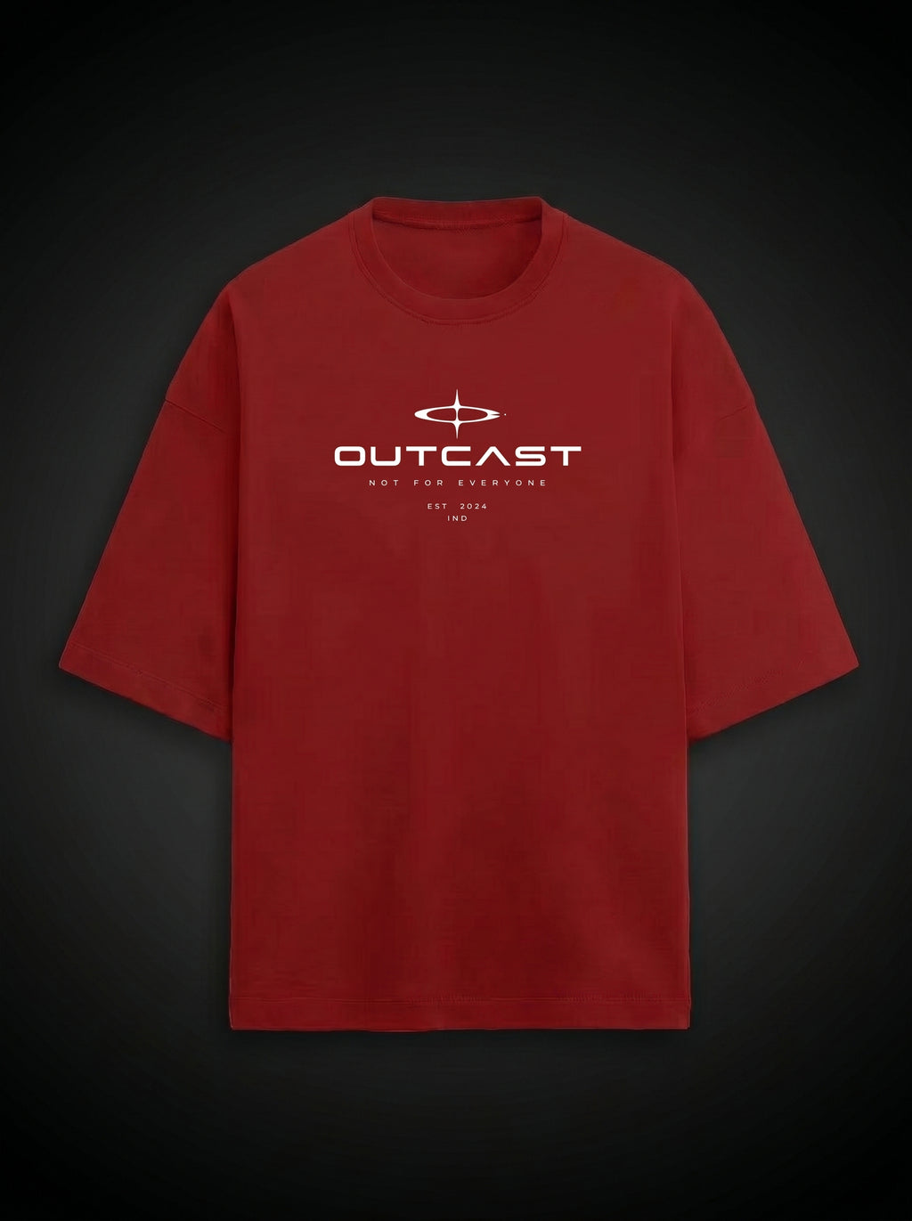 Outcast “Not For Everyone” Oversized Tee – alternate view | OutCastClub oversized t shirt India