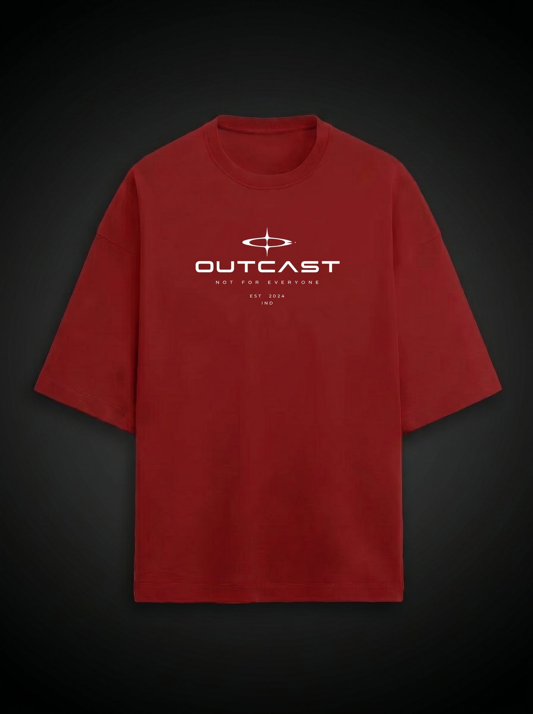 Outcast “Not For Everyone” Oversized Tee – alternate view | OutCastClub oversized t shirt India