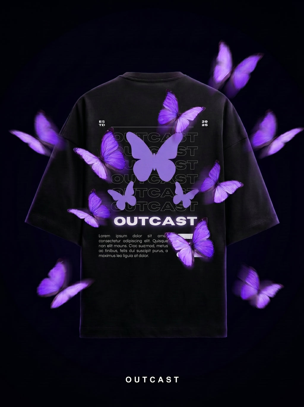 Outcast "Butterfly" Oversized Tee